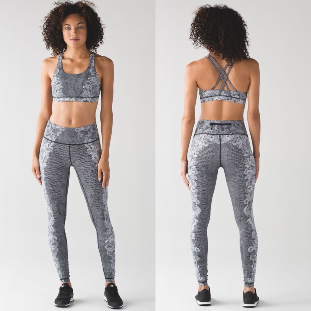 Lululemon Speed Wunder Florence Lace Tight Nulux size 4